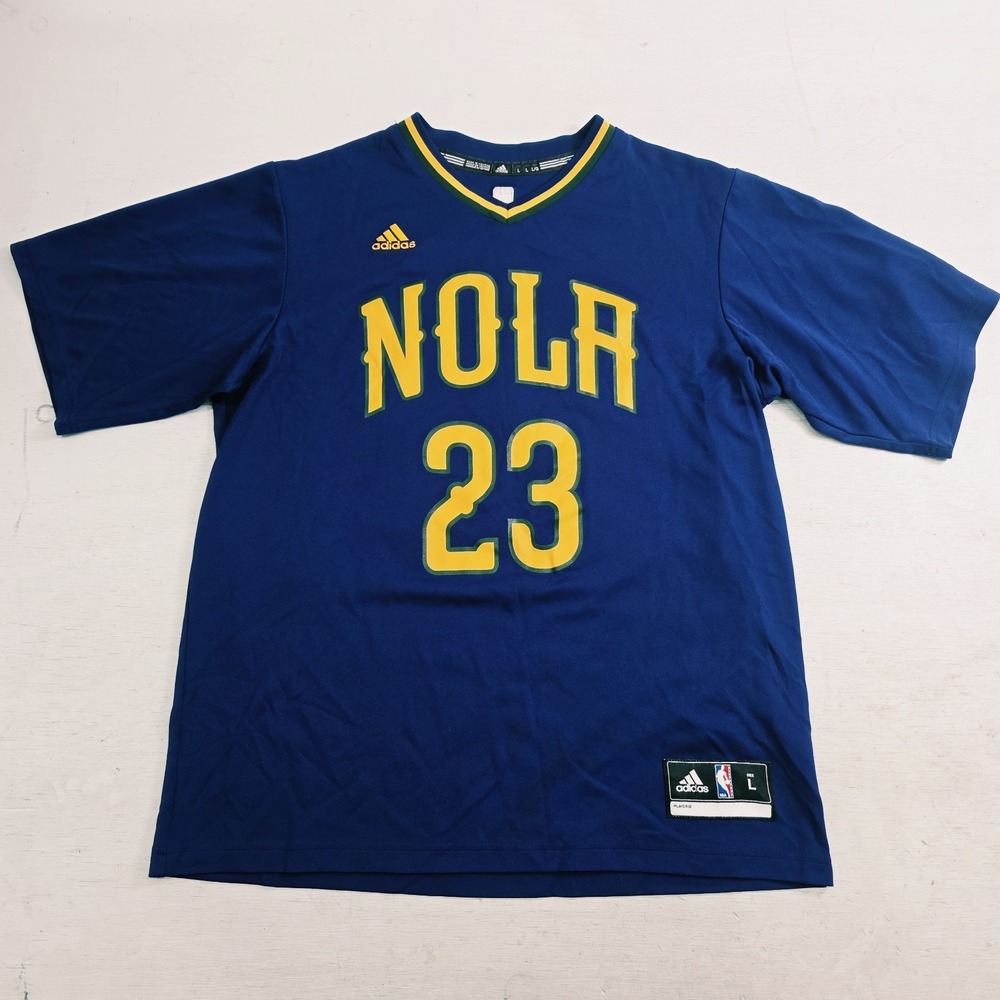 2016 Mardi Gras New Orleans Pelicans Anthony Davis NBA Jersey Shirt Men's Sz L